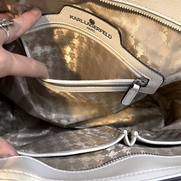 Karl Lagerfeld Paris Large Zip Top Tote style Shoulder Bag - Picture 12 of 16